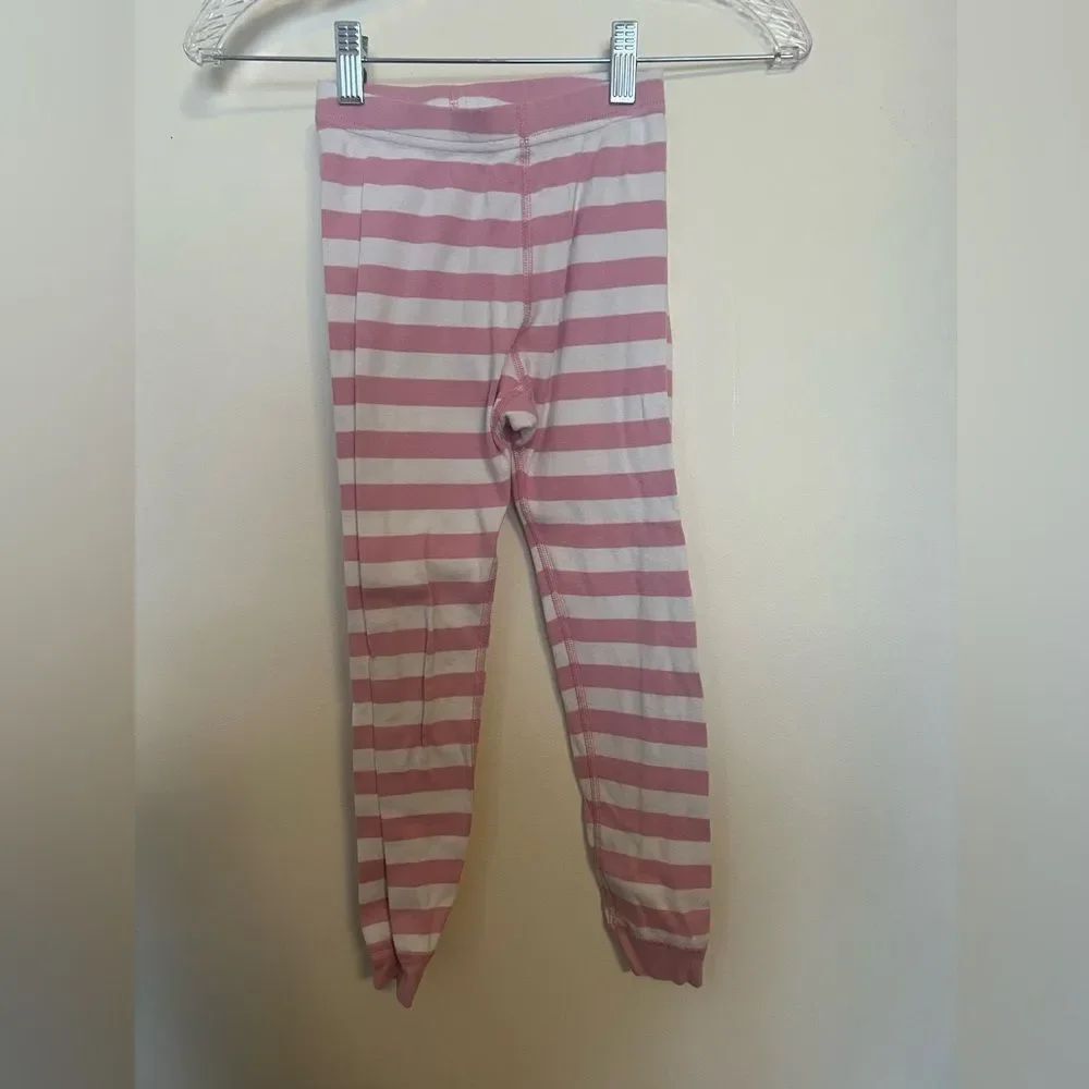 Hanna Andersson Pink and White Striped Pajama Bottoms
